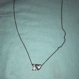 I love with heart necklace